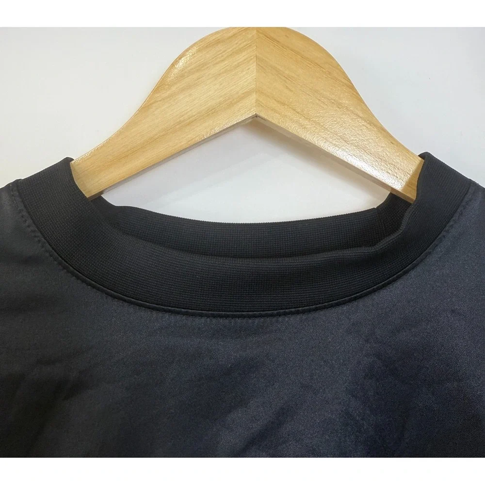 Nike Air Satin Long Sleeve Pullover Top Womens Small Black‎  White Logo